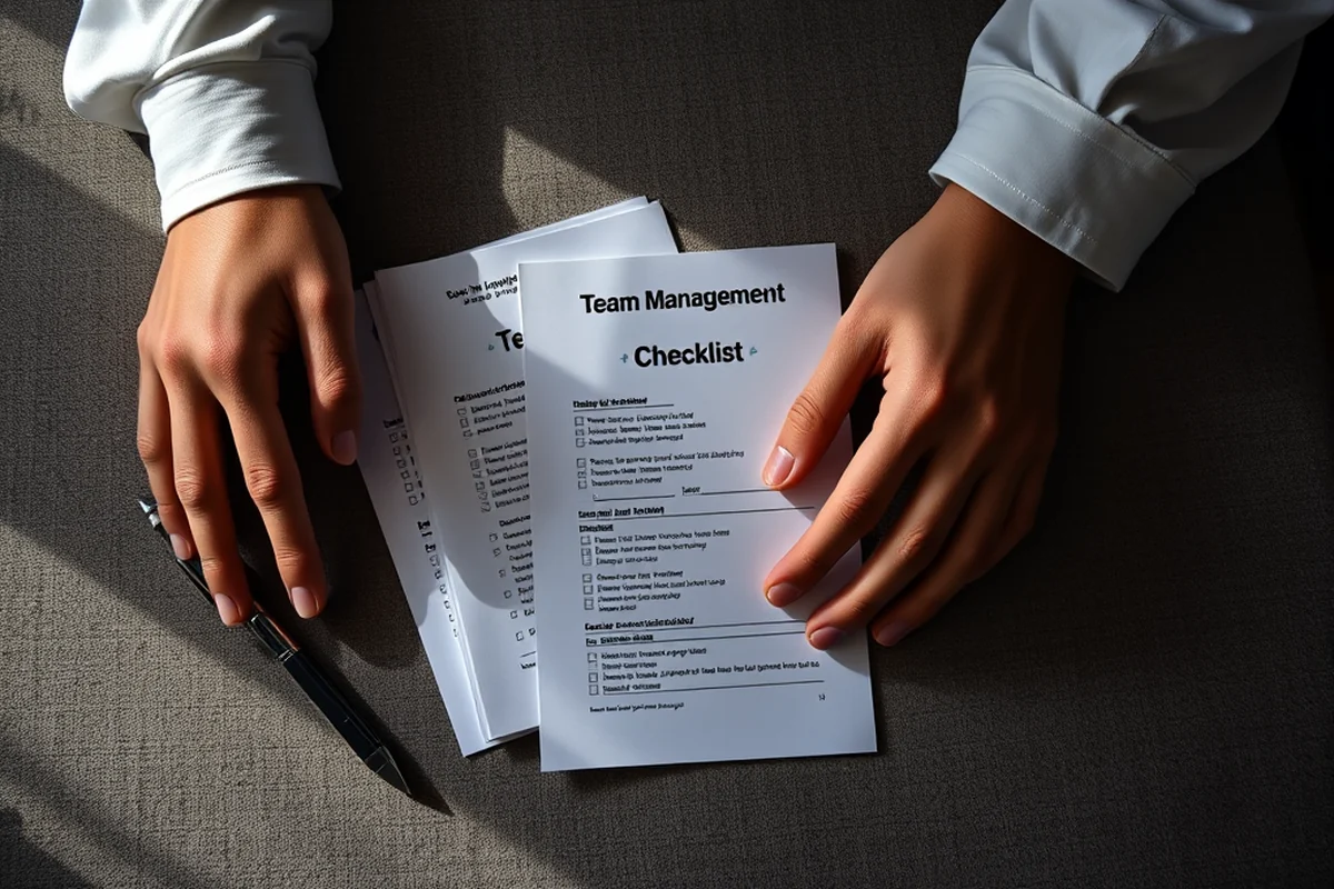 team management checklist — Team Management Checklist (the finished result)